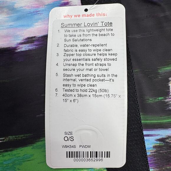 Lululemon NWT Multi-colored Summer Lovin' Tote - Picture 4 of 12